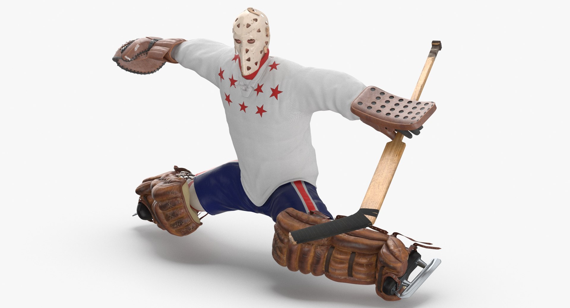 3D Ice Hockey Goalie Stretching TurboSquid 1508755