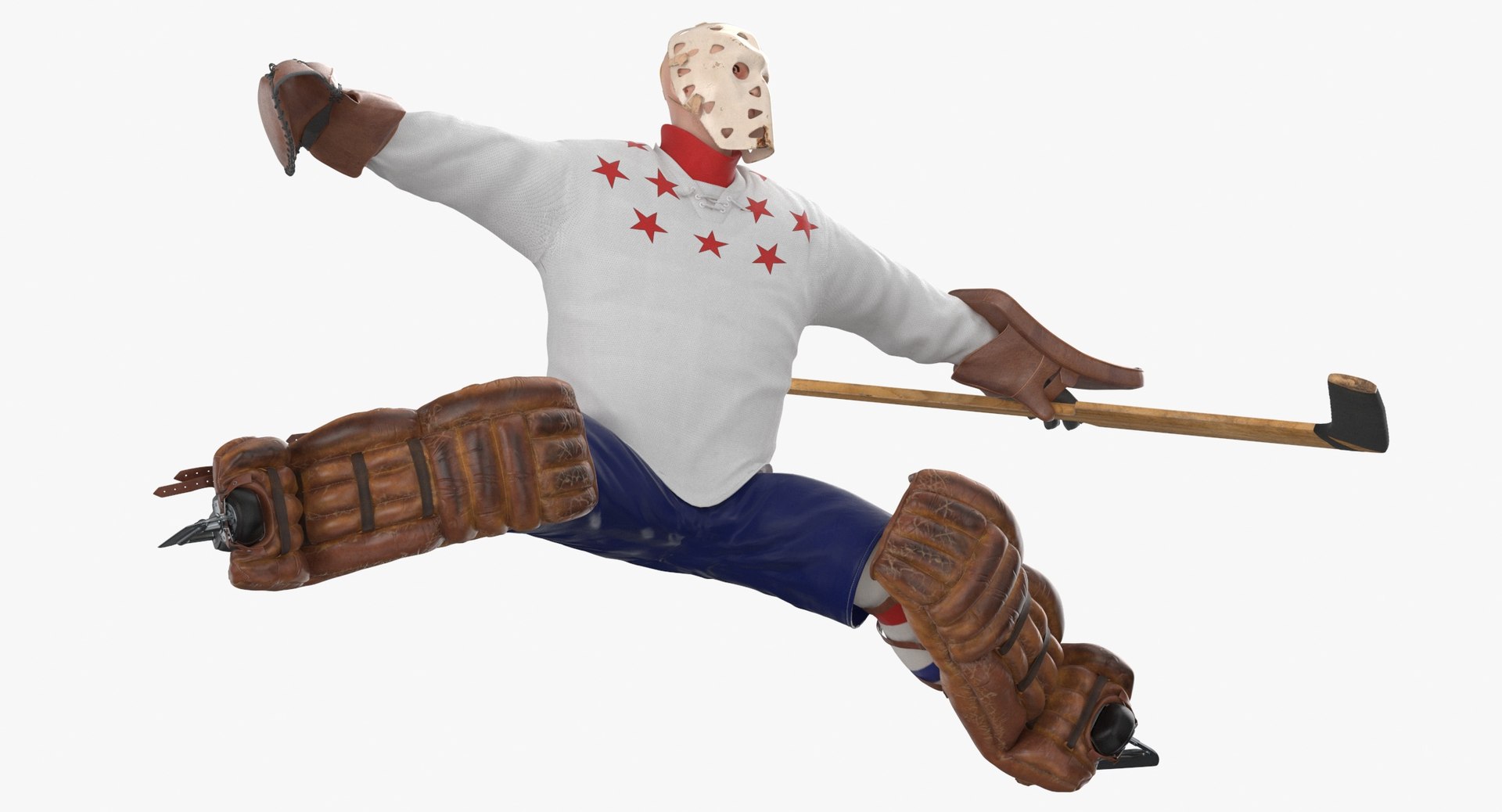 3D Ice Hockey Goalie Stretching TurboSquid 1508755