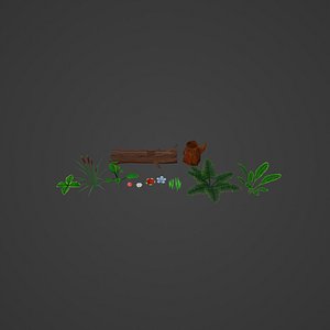 3D Forest Foliage Collection model