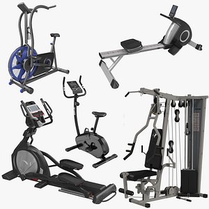3D Exercise Equipment Collection