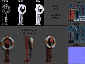 3d model of life ring