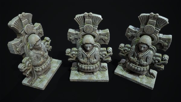 modelo 3d Estatua Dios del Mar Azteca - TurboSquid 2219942