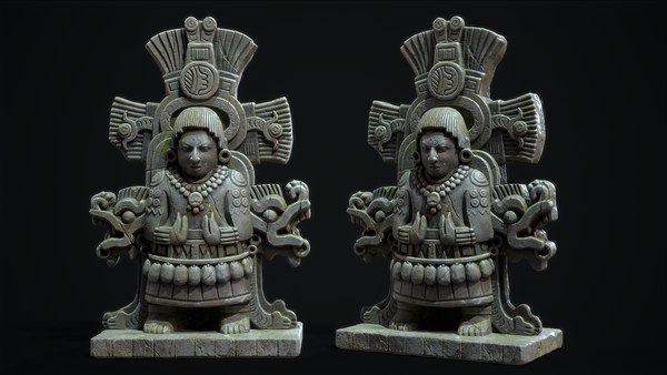 modelo 3d Estatua Dios del Mar Azteca - TurboSquid 2219942