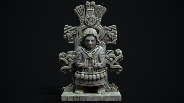 modelo 3d Estatua Dios del Mar Azteca - TurboSquid 2219942