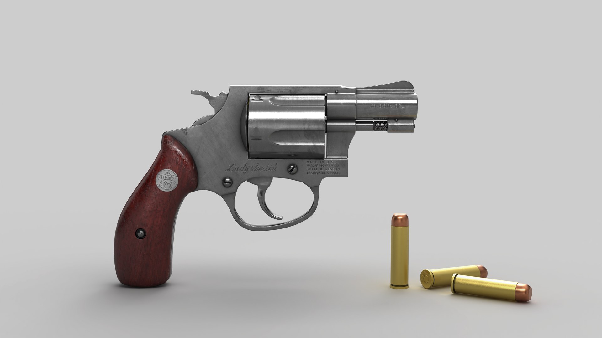 3D Smith Wesson Model 60-7 Lady Smith Revolver - TurboSquid 2291538