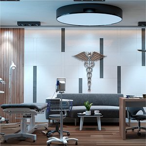 Exam Room Wooden Pro 3D model