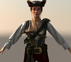 The Pirate Woman in chamber 3D model