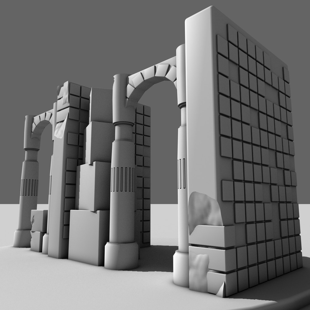 Structure Ancient Column 3d Model