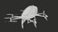 3D Flying Taxi eVTOL PBR 01