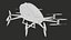 3D Flying Taxi eVTOL PBR 01