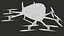 3D Flying Taxi eVTOL PBR 01