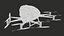 3D Flying Taxi eVTOL PBR 01