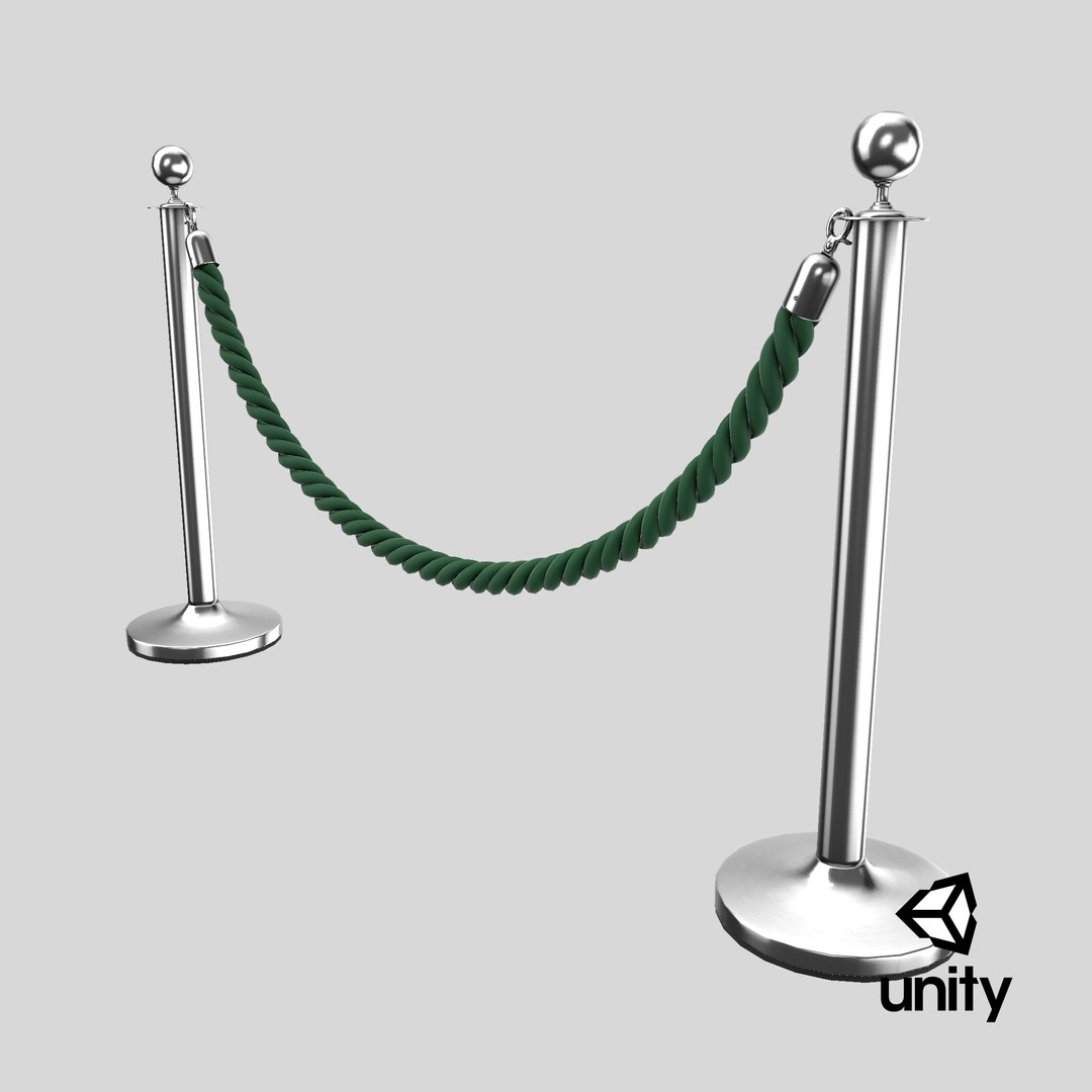 Silver Stanchion Green Velvet Rope 3D model https://p.turbosquid.com/ts-thumb/8Z/BXxb6C/l1/stemcell_unity_render/png/1734702837/1920x1080/fit_q87/877a9a815750faf5d54d15f7d0184cd7fac1de33/stemcell_unity_render.jpg
