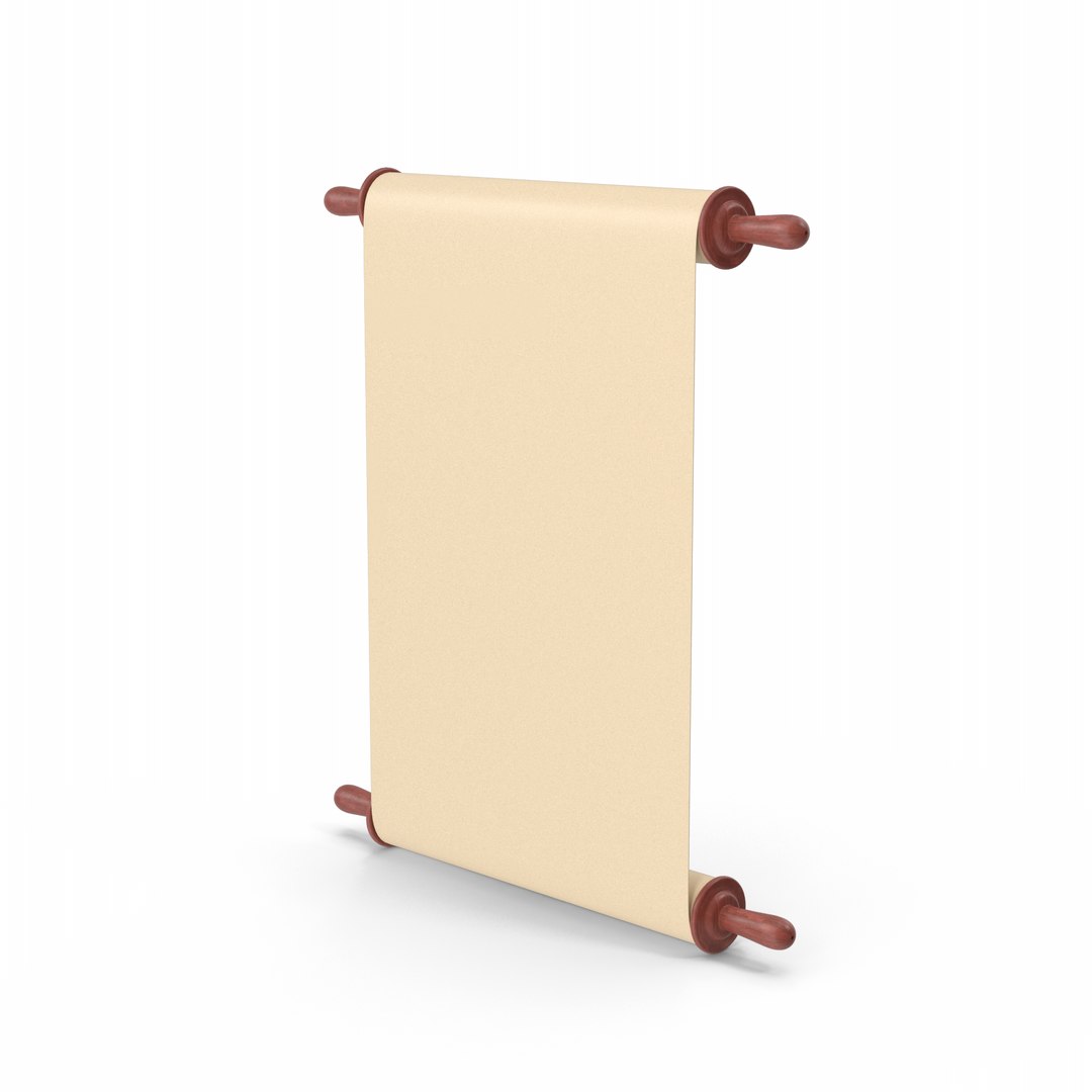 3D Scroll Paper Model - TurboSquid 2047230