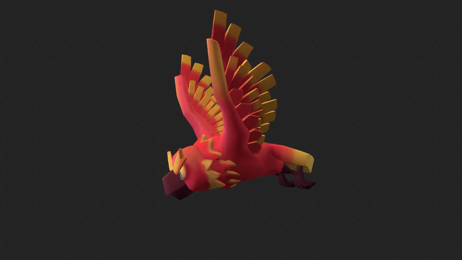 3D Lowpoly Stylized Phoenix Rigged And Animated For VR AR Games ...
