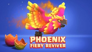Lowpoly Stylized Phoenix Rigged and Animated for VR AR Games