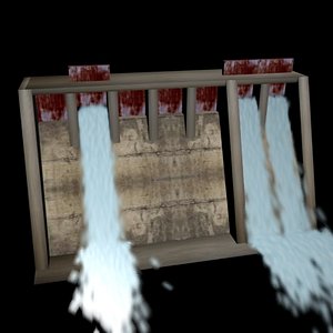 Dam w/ Animated Water