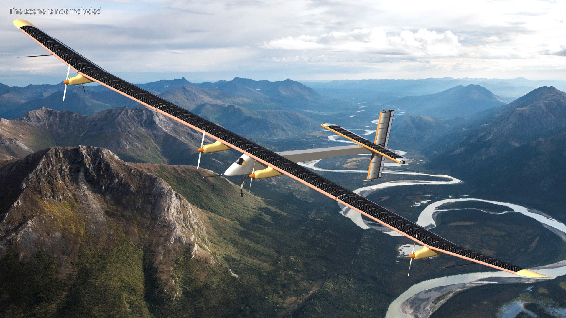 Solar Energy Airplane model - TurboSquid 2031259