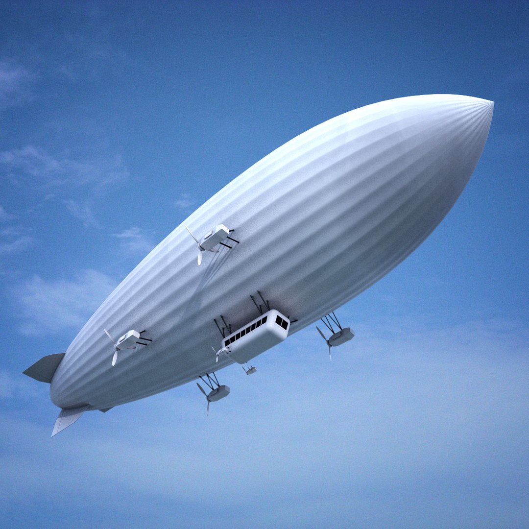 blimp airship balloon 3d model