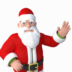Cartoon Santa Claus Character Rigged VRay