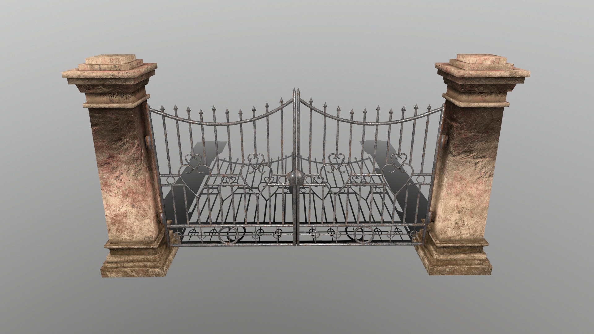 Gate Wall Model - TurboSquid 1305146