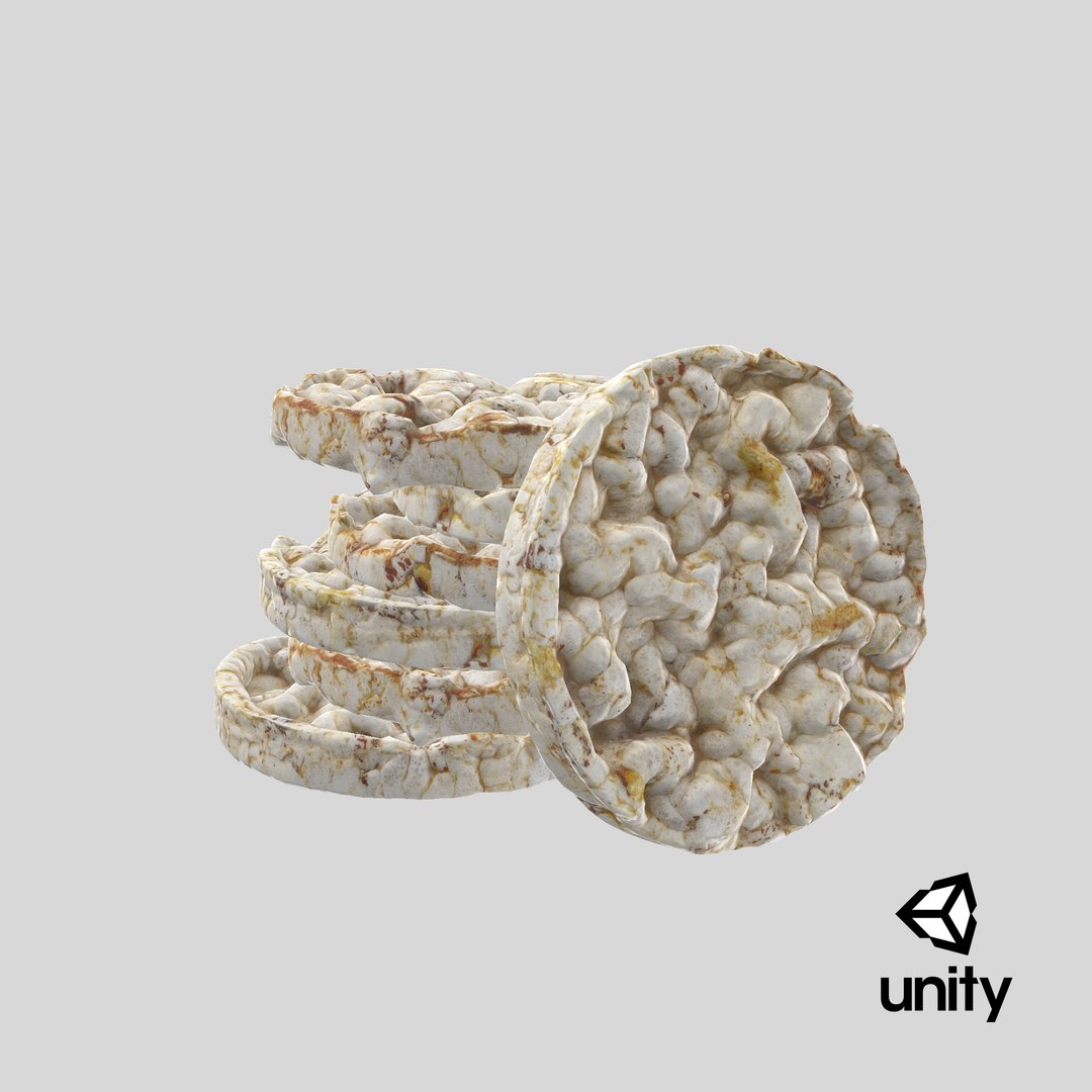 Pile Of Puffed Multigrain Rice Cakes V2 3D Model - TurboSquid 1836337