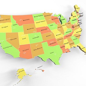 MAP.USA.States and Capitals