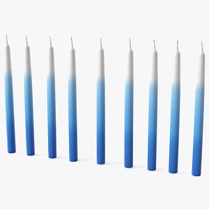 Hanukkah Candles 3D model