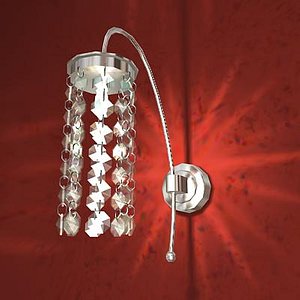 3d crystal wall light