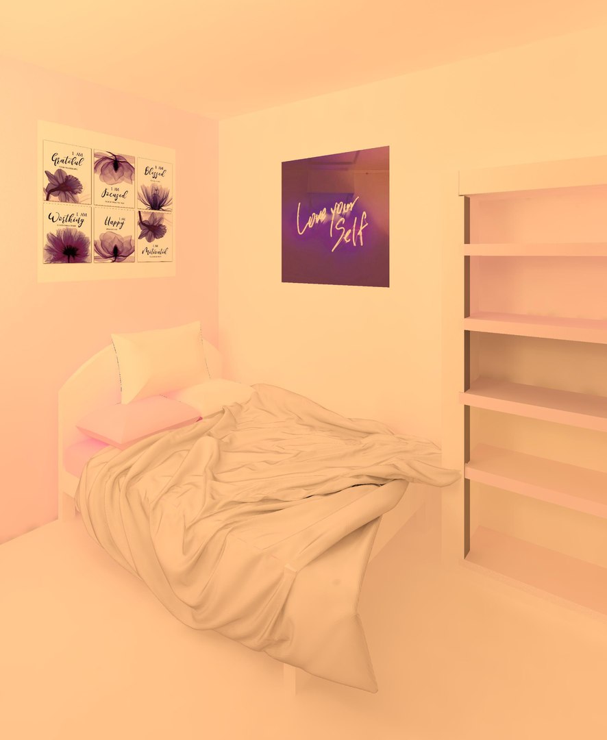 3D Aesthetic bed model TurboSquid 2104856