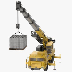 3D Mobile Crane With Load