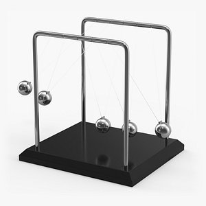 3D Newtons Cradle Executive Desk Toy Rigged model
