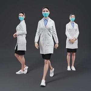 Female doctor 001 3D