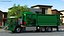 Trash Truck Electric Green Rigged
