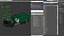 Trash Truck Electric Green Rigged