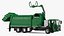 Trash Truck Electric Green Rigged
