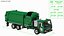 Trash Truck Electric Green Rigged