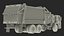 Trash Truck Electric Green Rigged