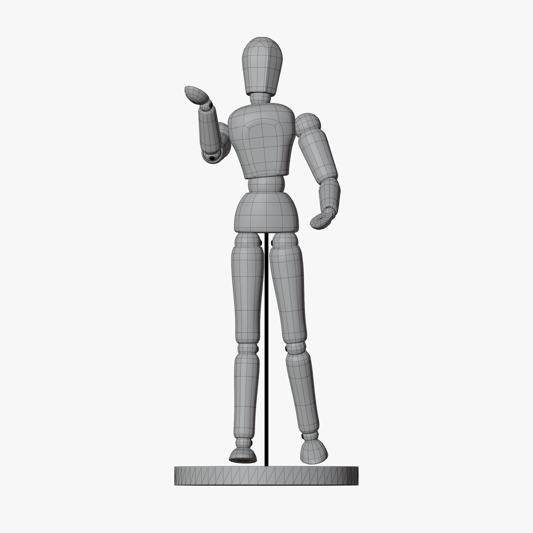 3D Model Rigged Wooden Dummy 02 - TurboSquid 2046225