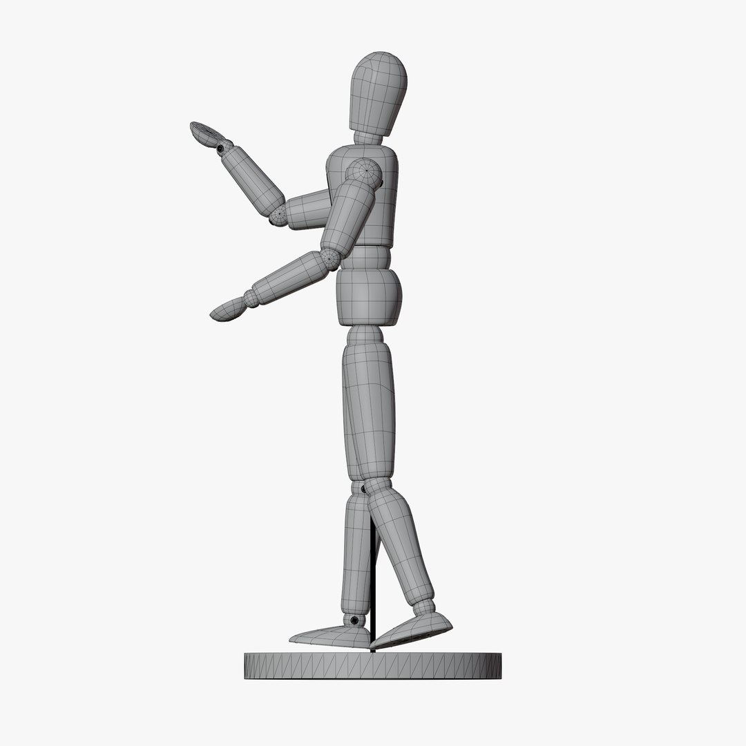 3D Model Rigged Wooden Dummy 02 - TurboSquid 2046225