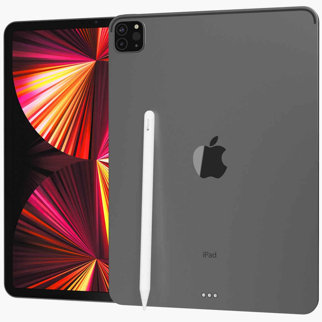 iPad Pro 11 64GB Cellular ＋Apple Pencil Apple IPad Pro 11 2021 WiFi And Cellular With Pencil Gray 3D