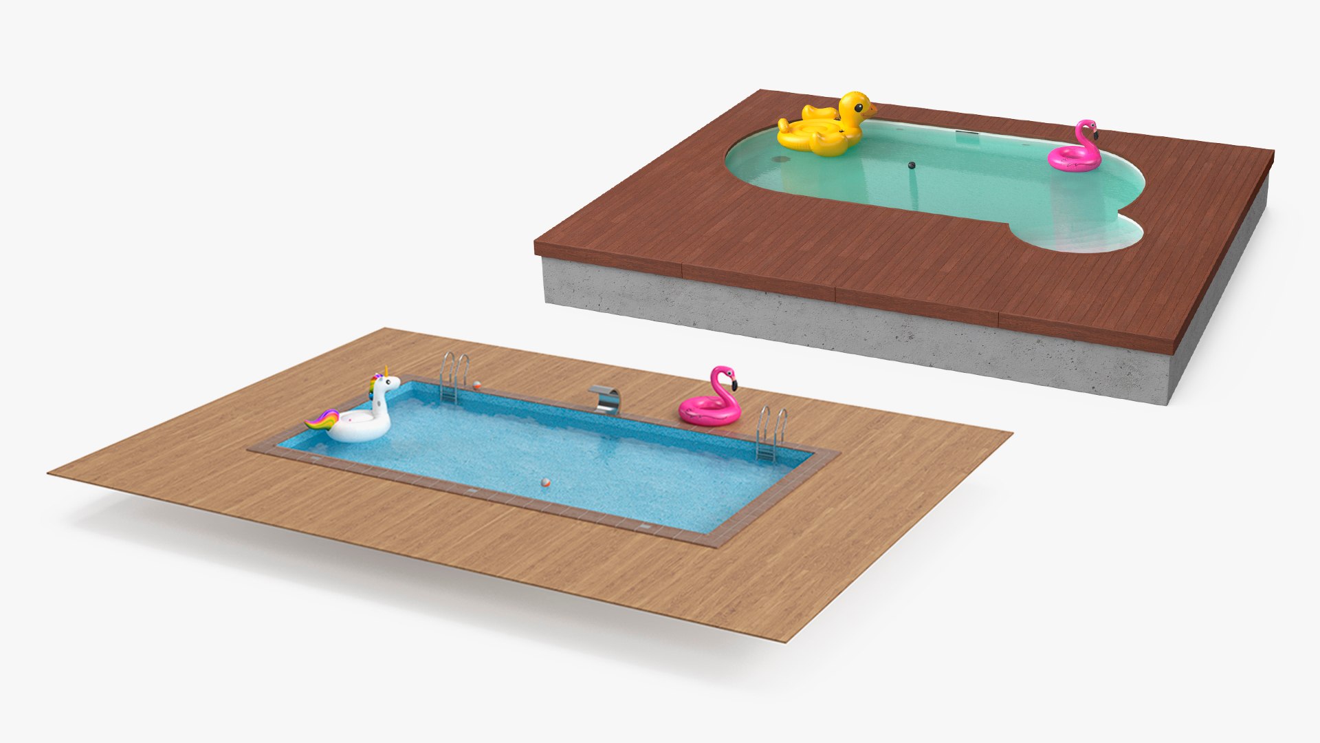 Backyard Pools Collection 3D - TurboSquid 2428571