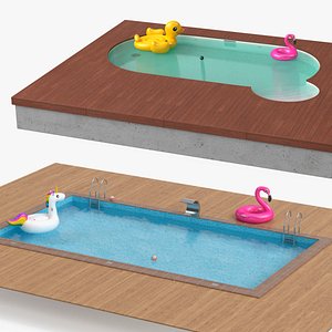 Backyard Pools Collection 3D
