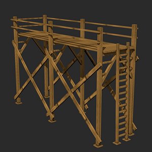 wooden scaffolding 3ds