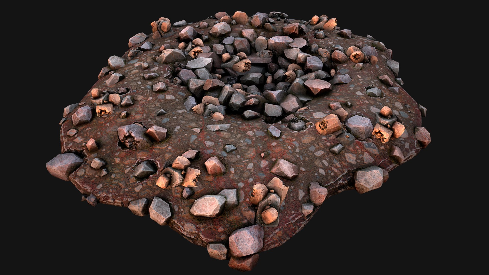 Copper Ore Deposits Mine Environment 3D - TurboSquid 2351207