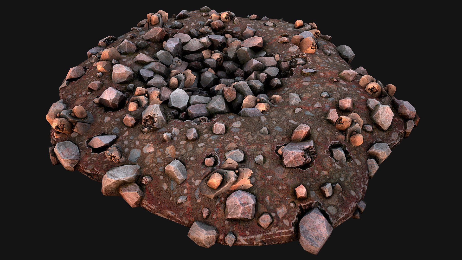 Copper Ore Deposits Mine Environment 3D - TurboSquid 2351207