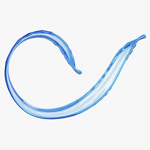 Elegant Curved Splash 06 3D model