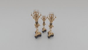Luxury Candle Stand Decorative 3D Model 3D