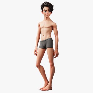 Cartoon Brunette Man