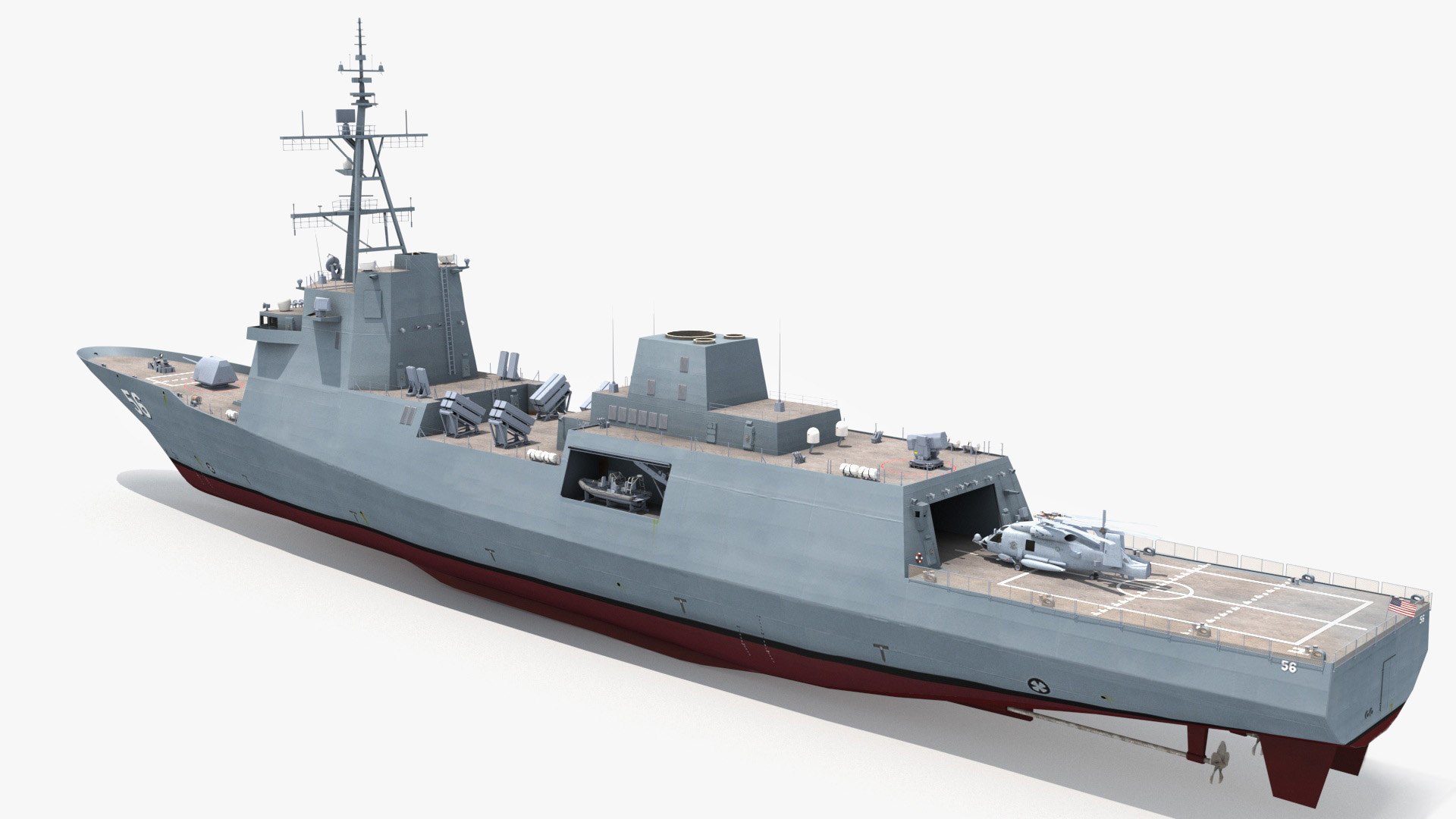 Navy Frigate Ffg X 3d Model - Turbosquid 1570940